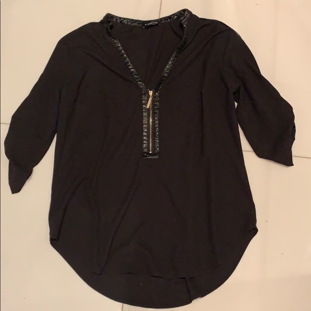 Bebe Black And Gold Top